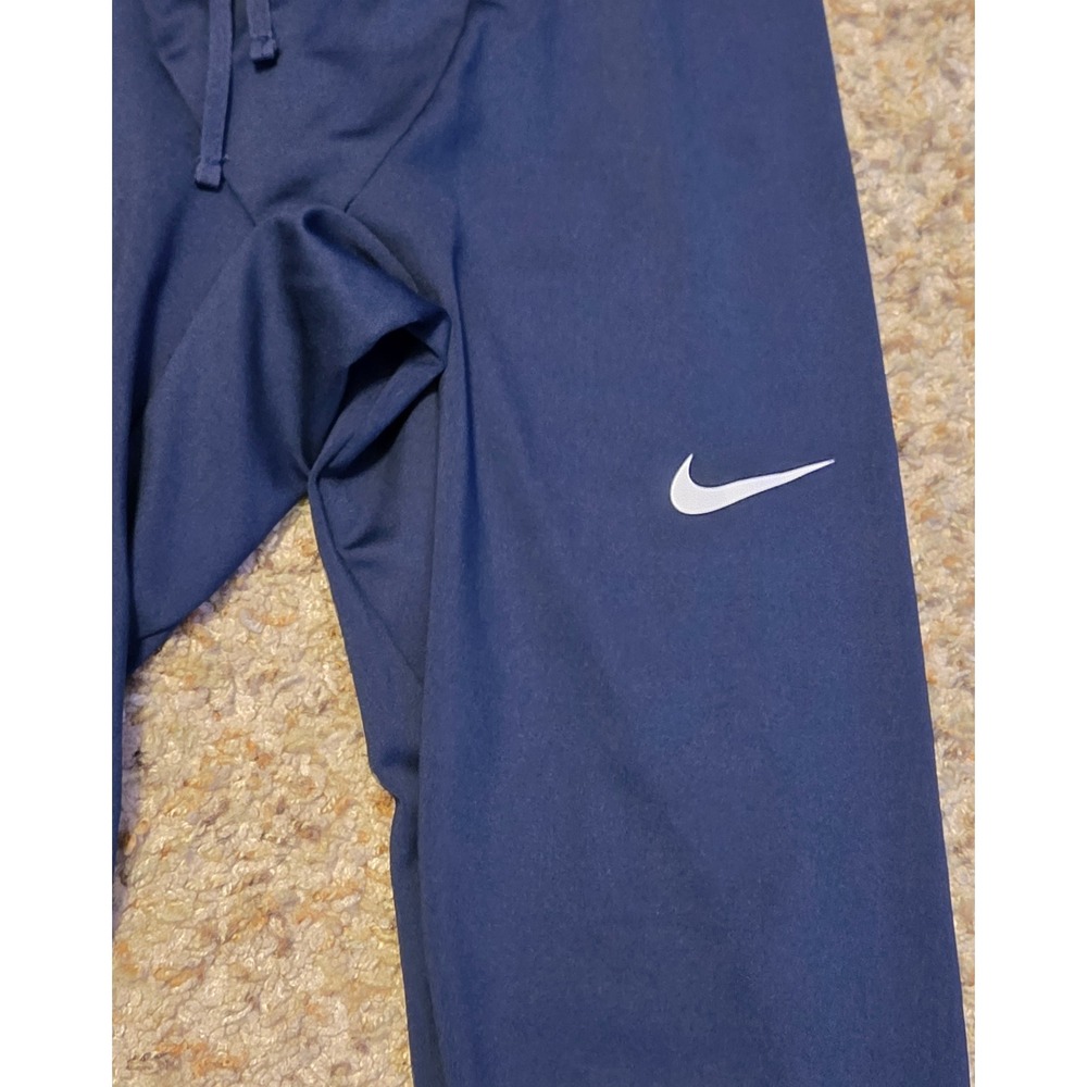 Nike Dri-Fit Running Tights Pants Mens Size Medium Blue Zip Legs - Picture 3 of 11